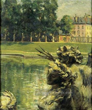 Teich See Wassfall Werke - Bassin de Neptune Versailles impressionistische Landschaft James Carroll Beckwith